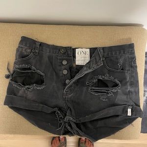 One by One Teaspoon High Waisted Denim Shorts